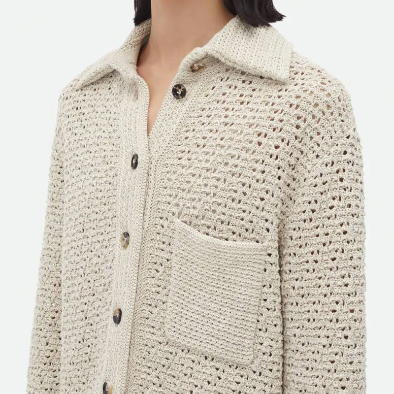 Bottega Veneta Crochet Knitted Shirt-4