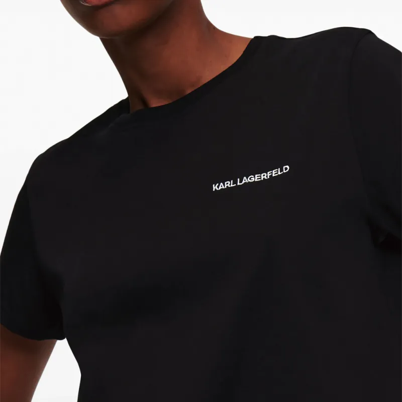 KARL LAGERFELD / Karl Lagerfeld Jeans Logo embroidered Organic cotton T shirt-4