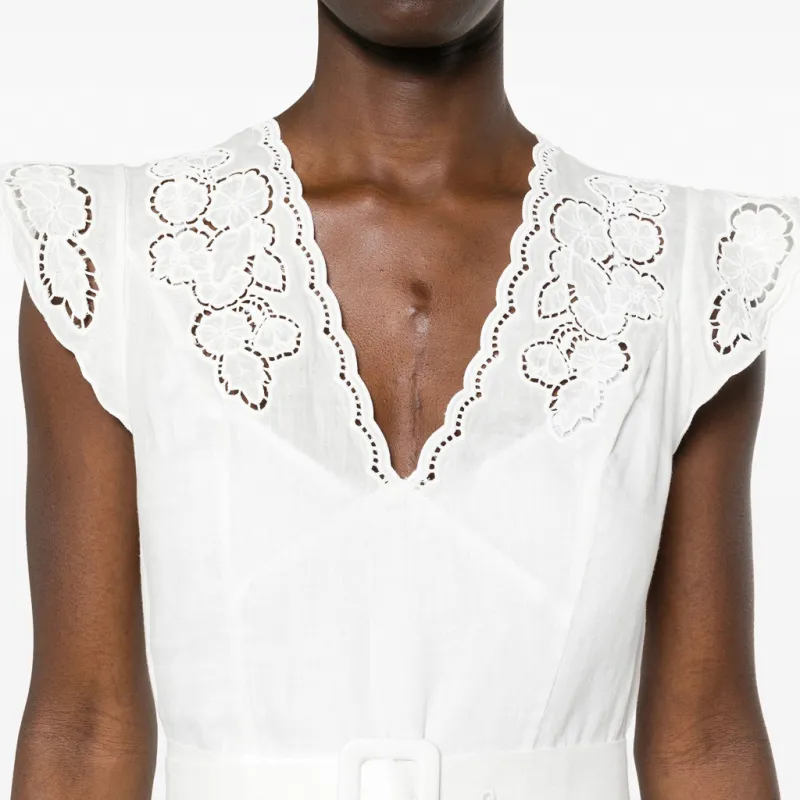 Twinset Kleid Linen Midi Dress-4