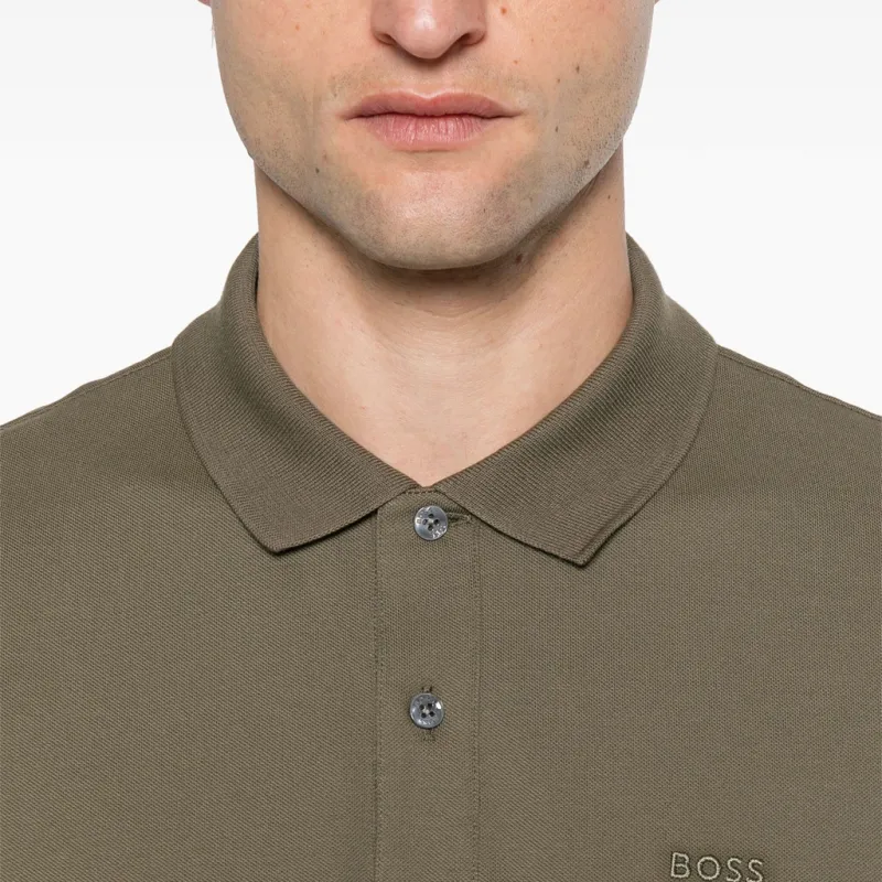 HUGO BOSS SS24 Polo Shirt Men's Olive Green-4