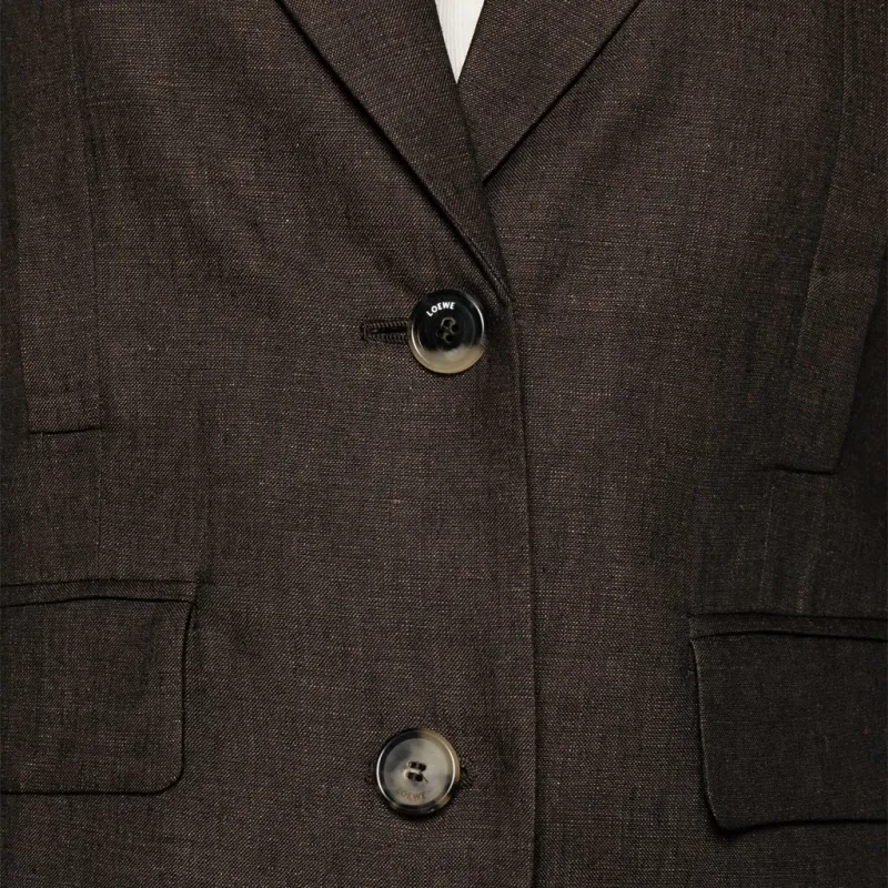 LOEWE Single breasted Linen Blazer-4