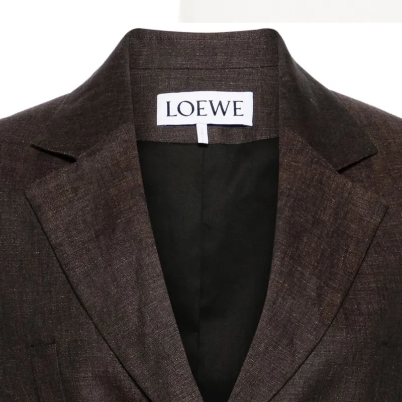 LOEWE Single breasted Linen Blazer-5