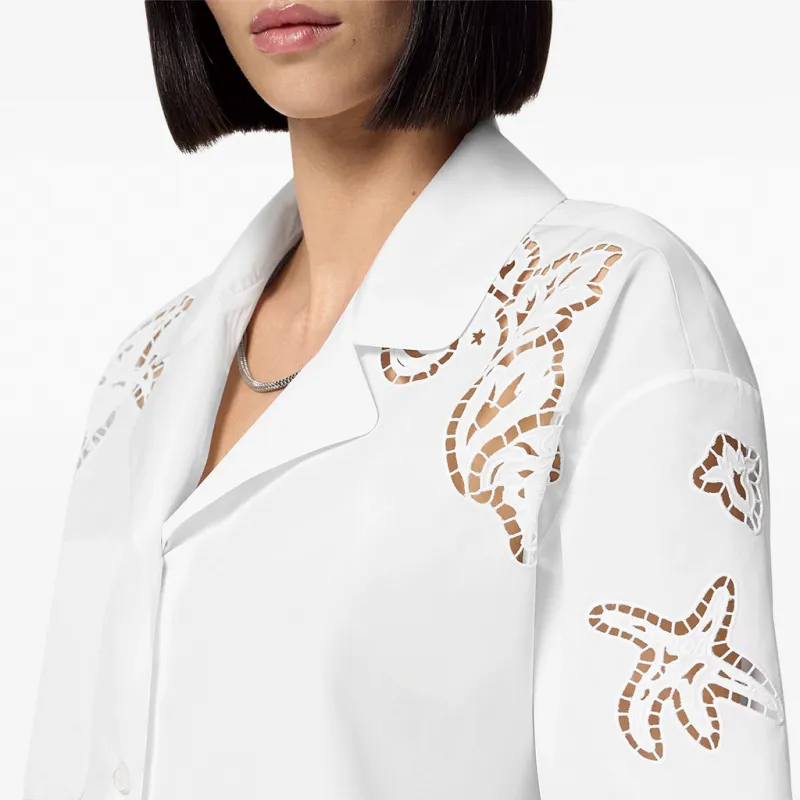 VERSACE Sangallo Embroidered Short Sleeved Shirt-4