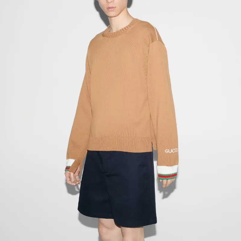 GUCCI Sweatshirts Men Beige-1