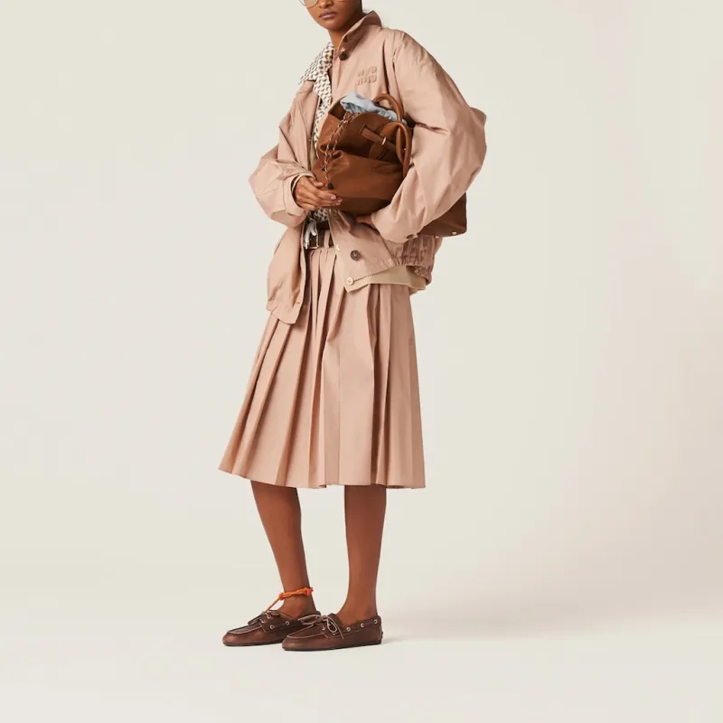 MIU MIU Casual Long Skirt Women's Cameo Brown-1