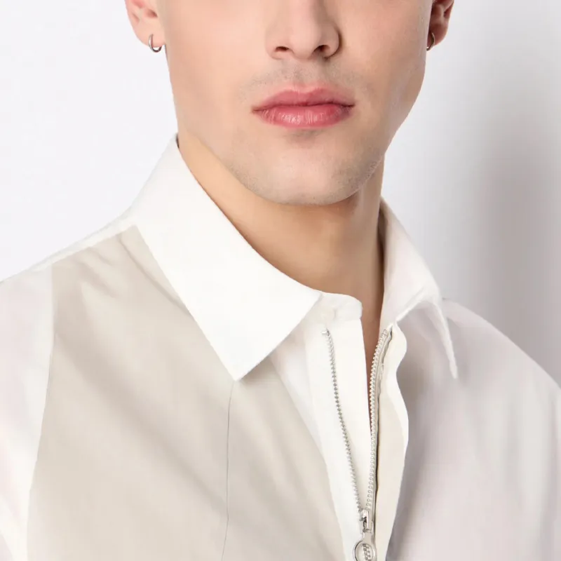 ARMANI EXCHANGEAE SS23 Shirt Men's White Gray-3