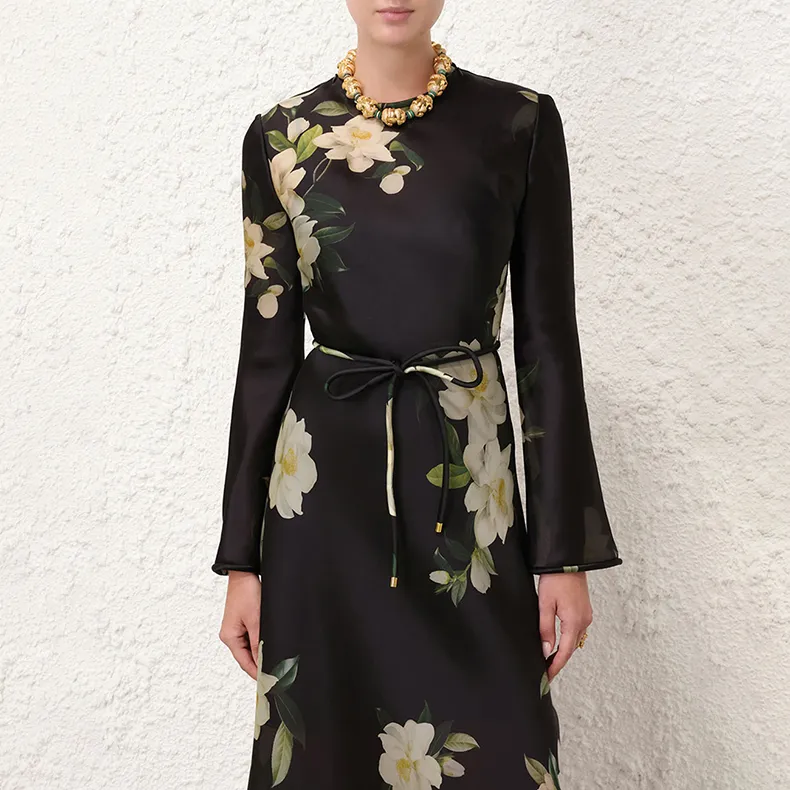 Zimmermann SS24 Long-Sleeved Dresses Women's Black-3