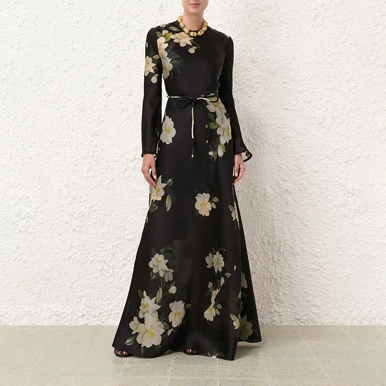 Zimmermann SS24 Long-Sleeved Dresses Women's Black-2