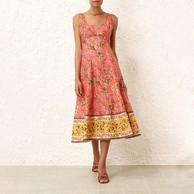 Zimmermann SS24 Sleeveless Dress Women's Pink-1
