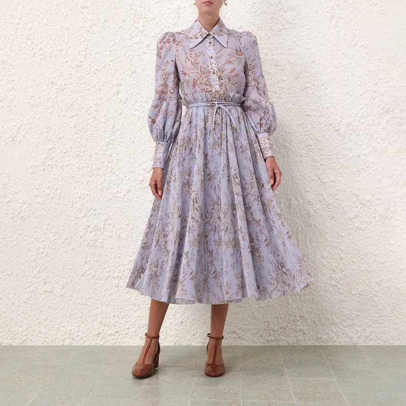 Zimmermann SS24 Casual Long Skirts Women's Blue-1