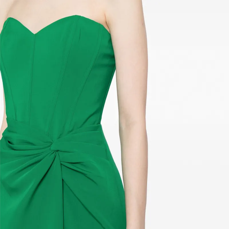 Marchesa Notte Twist-detail Column Gown-4