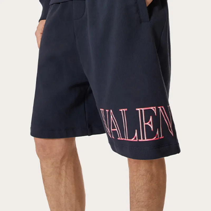 Valentino Logo Printed Drawstring Shorts-4