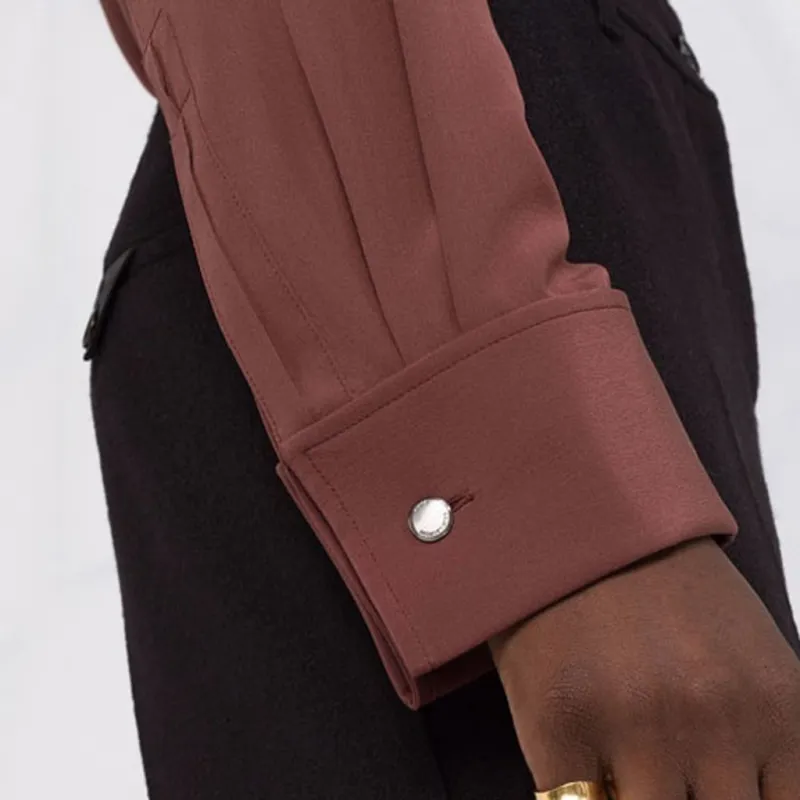 SAINT LAURENT Shirts Women's Reddish Umber-5