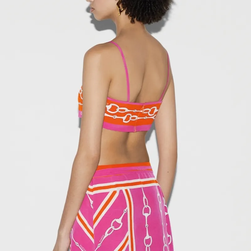 GUCCI Lido SS24 Crop Tops Women's Multicolor-3