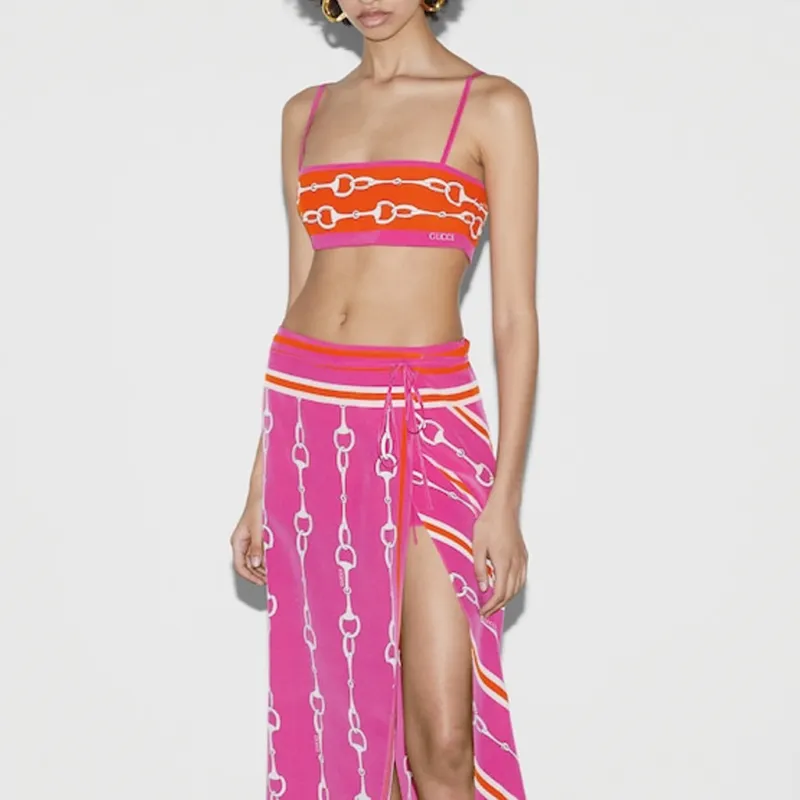 GUCCI Lido SS24 Crop Tops Women's Multicolor-2