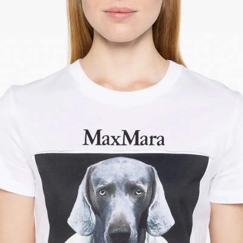 MaxMara Graphic Printed Crewneck T Shirt-4