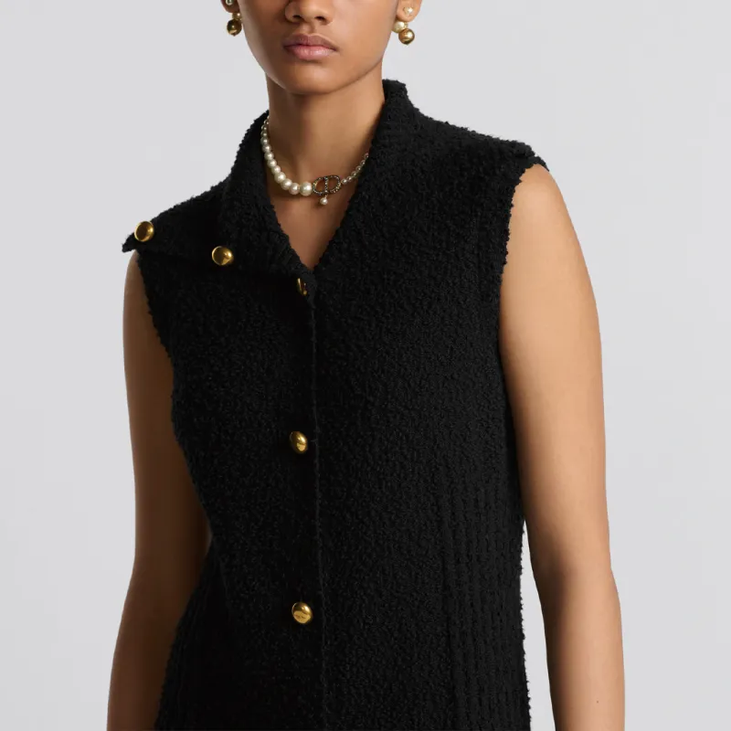 DIOR FW24 Sleeveless Dress Women's Black-4