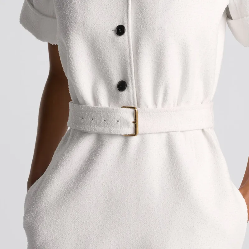DIOR FW24 Short Sleeved Dress Women's White-4