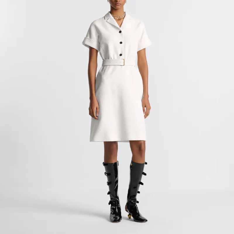 DIOR FW24 Short Sleeved Dress Women's White-2
