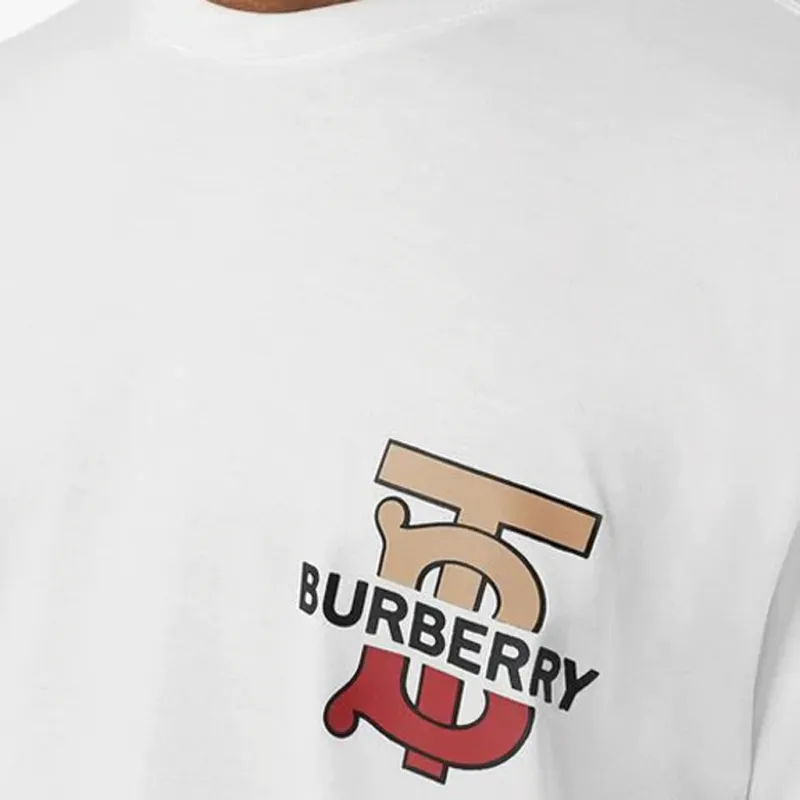 Burberry Monogram T Shirt Unisex White-4