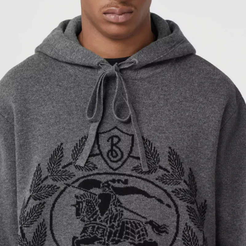 Burberry Ekd Wool Jacquard Oversized Hoodie-3
