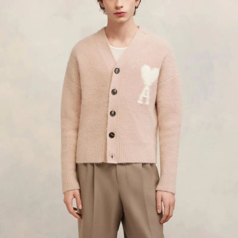 AMIPARIS Cloudy Wool Ami De Coeur Cardigan-3
