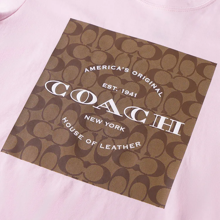 COACH Regular T Shirt Women's Pink-4