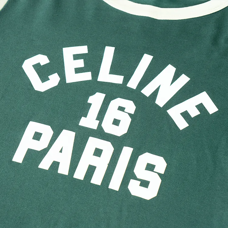 CELINE T Shirts Women's Green-5