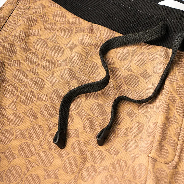 COACH FW22 Knitted Sports Pants Men's Brown-5