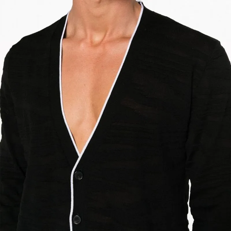 MISSONI Devoré effect Wool Blend Cardigan-4