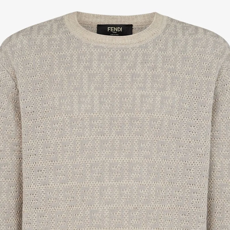 FENDI Sweaters Men Gray-4