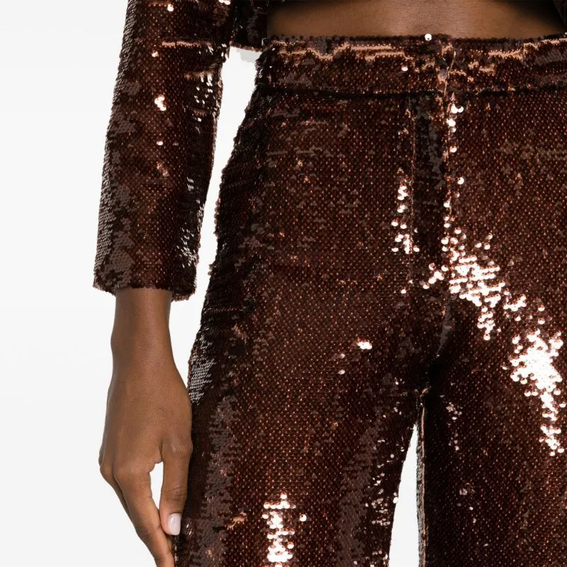 Sabina Musayev Sequin Embellished Flared Trousers-4
