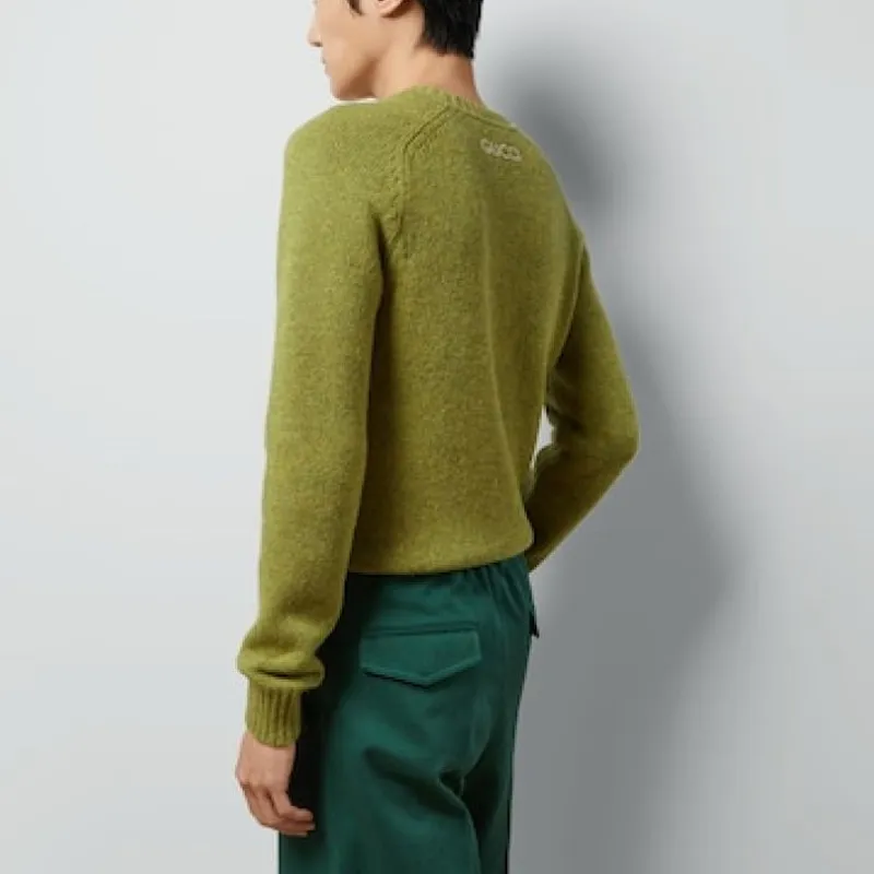 GUCCI Logo embroidered Wool Jumper-2