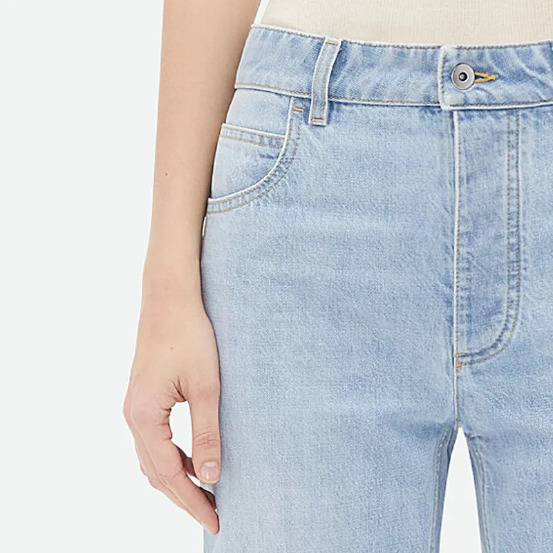 Bottega Veneta Mid Waisted Straight Leg Jeans-4
