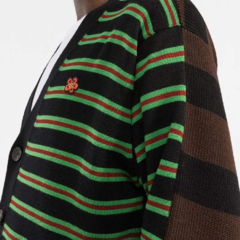 KENZO Long Sleeved Striped Cardigan-4