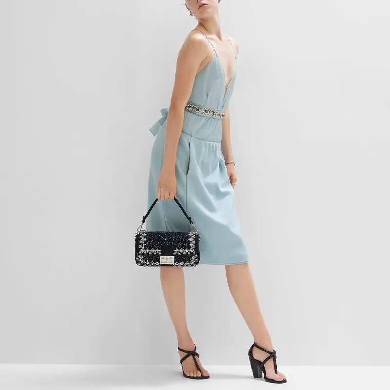 FENDI FW23 Slip Dresses Women's Light Blue-2