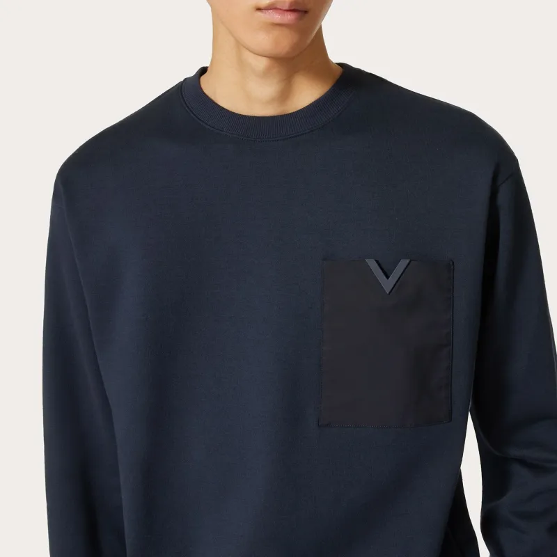 Valentino Logo Plaque Crewneck Sweatshirt-4