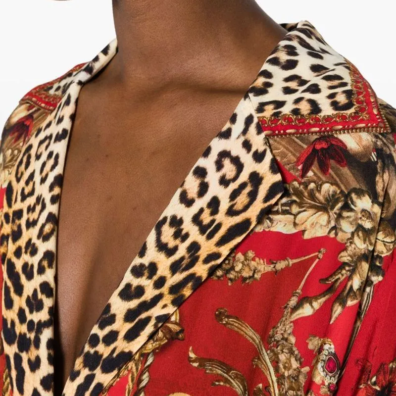 CAMILLA Baroque-print Silk Blazer-3