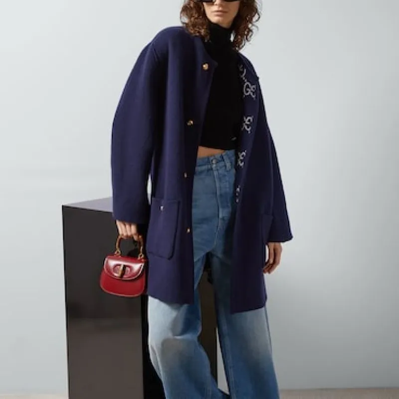 GUCCI Reversible Gg Jacquard Cardigan-3