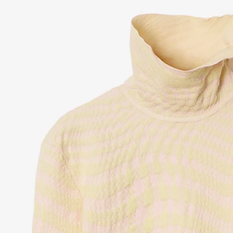 Burberry Warped Houndstooth Jacquard High Neck Jumper-5