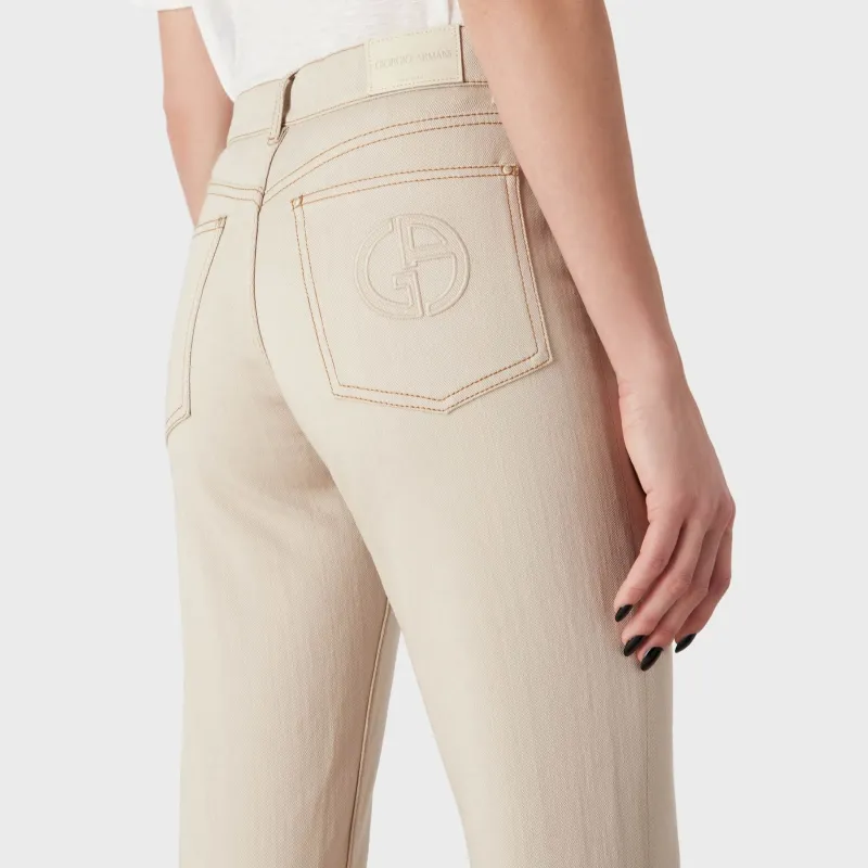 GIORGIO ARMANI SS24 Jeans Women's Beige-4