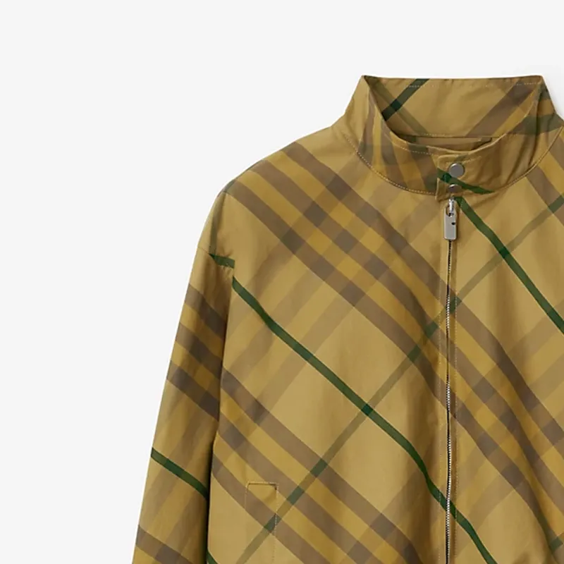Burberry Check Printed Zipped Bomber Jacket-6