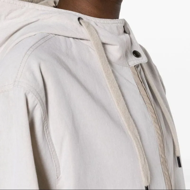 Brunello Cucinelli Zip Up Hooded Drawstring Jacket-4