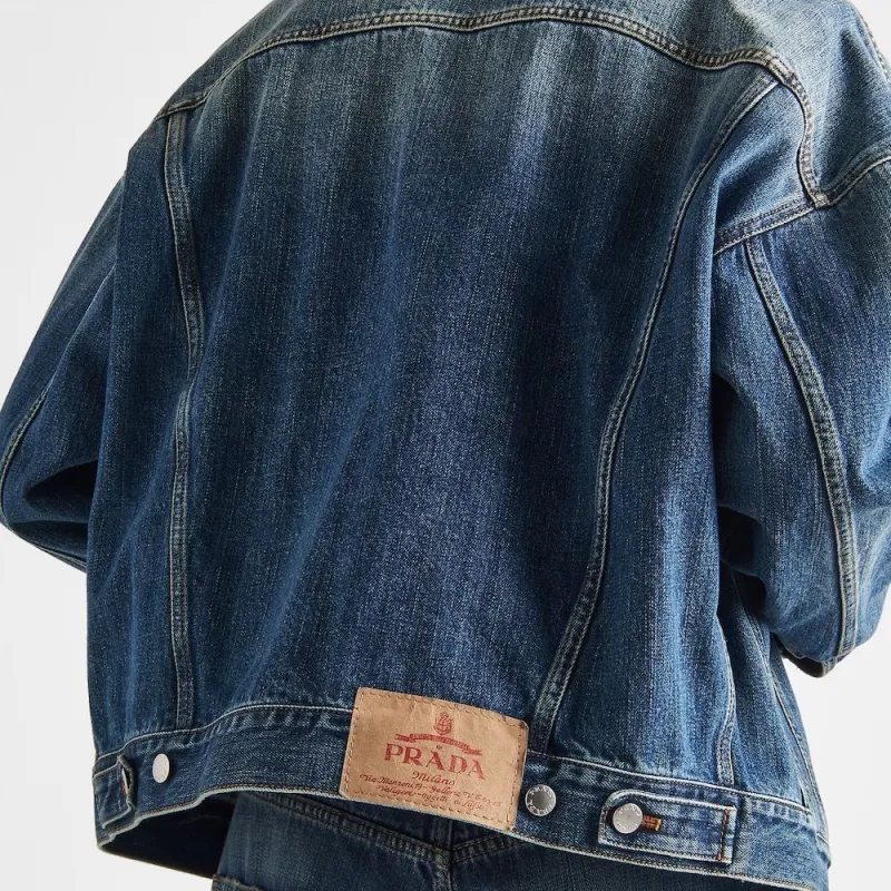 PRADA Trucker Button Up Denim Jacket-3