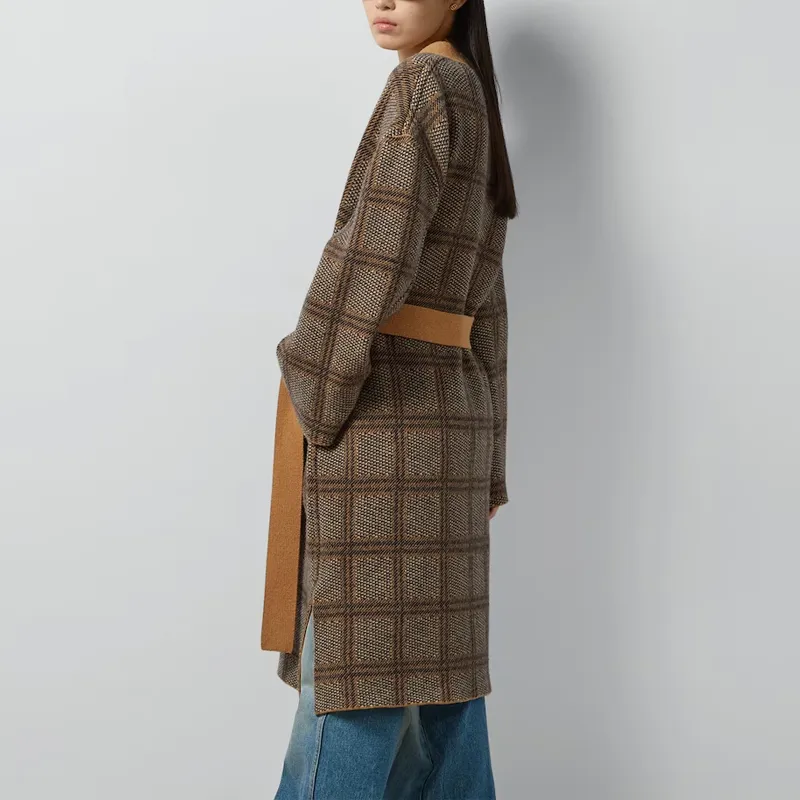 GUCCI Reversible Checked Cardigan-4