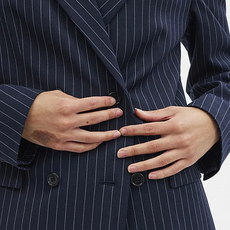 COACH SS24 Business Suit Coat Women's Dark Blue-3
