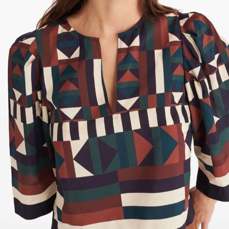 Eres Lunaire Geometric print Blouse-4