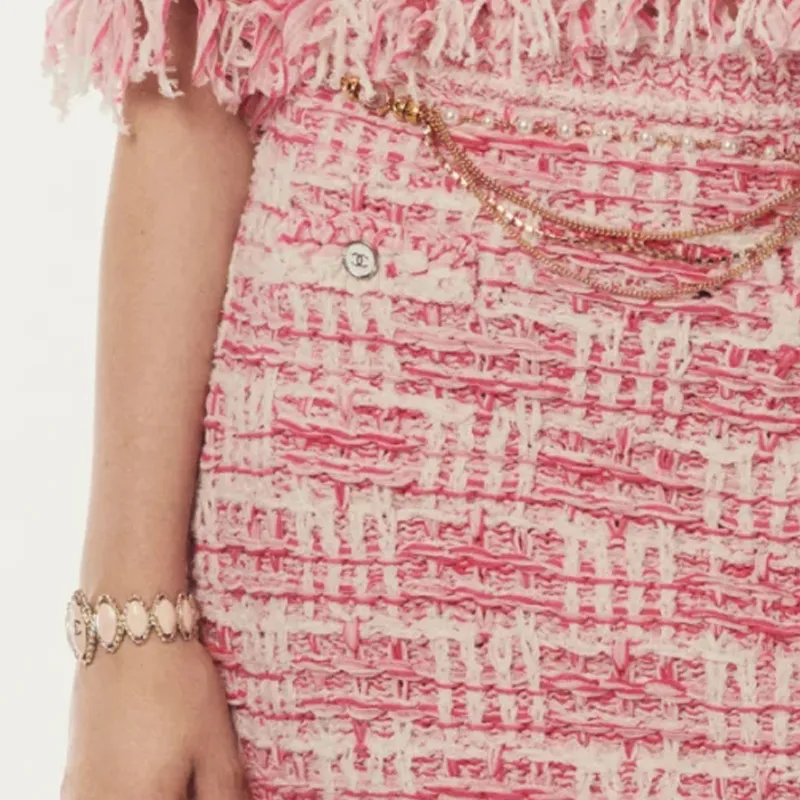 CHANEL SS25 Casual Short Skirts Women's Pink-2