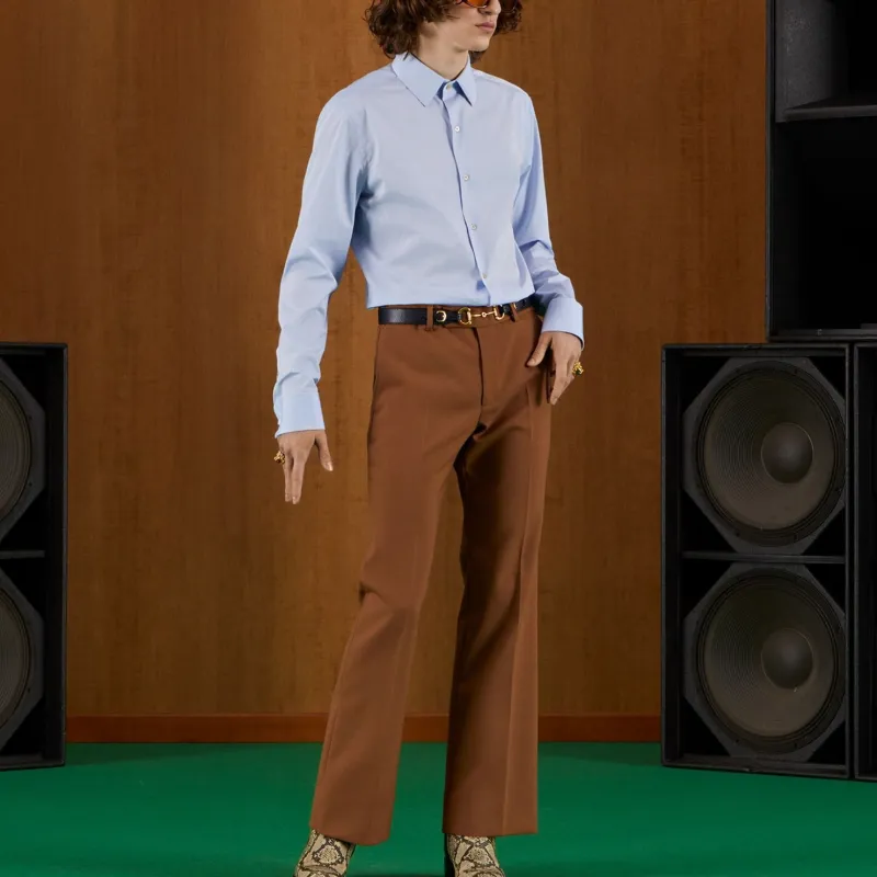 GUCCI Shirts Men Light Blue-2