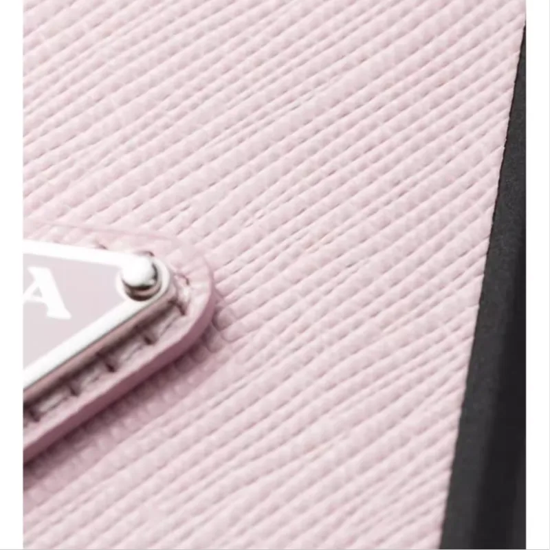 PRADA Calfskin Material Adjustable Detachable Strap Phone Cases Compatibility With IPhone 15 Ma Solid Color-2